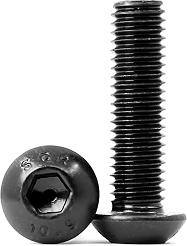 (20 Stück) M8x35mm Linsenkopfschrauben mit Innensechskant 10,9 Grad Kohlenstoffstahl Innensechskantschraube schrauben Vollgewinde schwarz