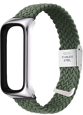 Nylon Armband Kompatibel mit Samsung Galaxy Fit 2 Armband Für Herren Damen Sport Stoff Ersatzband mit Uhrenarmband Für Samsung Galaxy Fit 2 (grün)