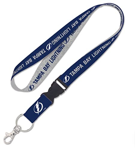 Tampa Bay Lightning Heather Schlüsselband mit abnehmbarer Schnalle, 2,5 cm, Mehrfarbig, Large