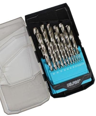 US PRO Tools 25pc Hss Metric Drill Bit Bits Set 1mm to 13mm in case 2697