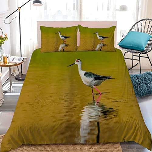 JZZFBW Bettwäsche 220x240cm Tier Vogel Fisch 3D Gedruckt BettwäSche Flauschig Mit ReißVerschluss + 2 Kissenbezug 80x80cm,BettwäSche Set Geeignet FüR Erwachsene Und Kinder
