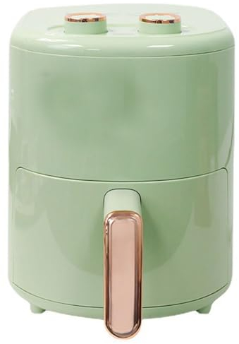 Freidoras Freidora De Aire Grande De 5L Freidora Eléctrica Inteligente Funcionamiento Con Perilla Horno De Aire 1200 W Circulación De Aire Caliente De 360 ° Control De Tiempo Y Temperatura