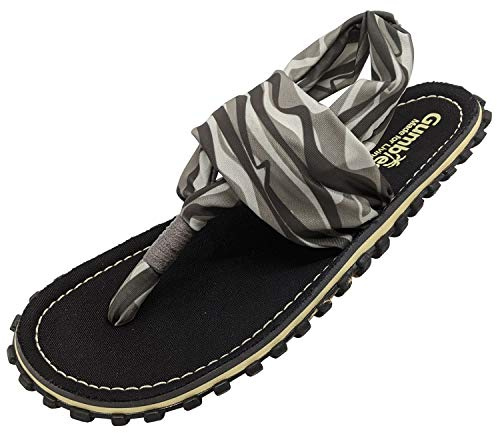Gumbies Model Slingback | Women's Toe Separator Shoes Toe Separator Sandals | Bathing Slippers | Size 36-43, black, 12 UK