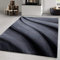 Carpetsale24 Kurzflor Teppich 240x340 cm, Modern Abstrakt Wellen Design in Schwarz Grau, Pflegeleicht, ideal für große Wohnräume, Loftbereiche oder Konferenzzimmer