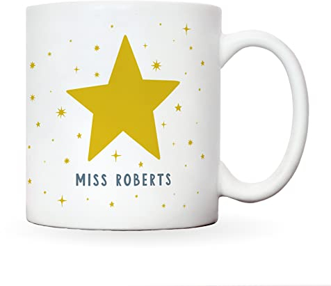 Personalised teacher mug teacher gift | teacher appreciation gift for teacher | teacher coffee mug teacher gifts | mug for teacher christmas (Star mug)