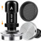 AronYada Kaffee Tamper 51mm mit Base Ripple,51mm Tamper mit Doppelte Feder 30lbs Anpressdruck,304 Edelstahl Base kaffeestampfer für Siebträger 51mm