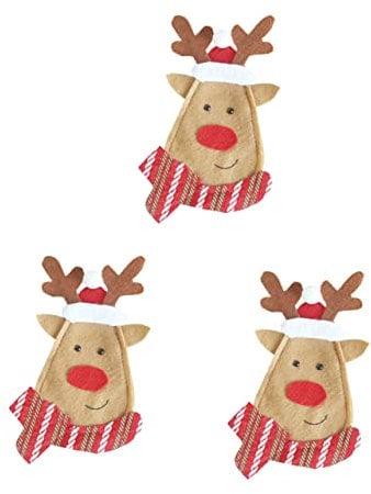 SOLUSTRE 3st Weihnachtsbesteckhalter Santa Decor Gabeln Tasche Weihnachtsgeschenktüte Rentier Besteckhalter Bestecktaschen Für Besteck Weihnachtsdekoration Weihnachtsartikel besteckkorb