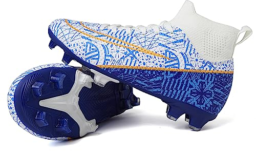 Fussballschuhe Kinder Fußballschuhe für Jungen Mädchen High Top Football Shoes Stollenschuhe Fußball Kunstrasen Football Boots Kinder Trainingsschuhe Outdoor Sportschuhe Jugendliche Soccer Shoes