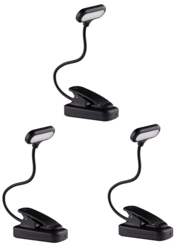 Gadpiparty 3stücke Usb-leselampe Mit Clip Einstellbare -schreibtischlampe Tragbare Usb-leselampe Für Bücher Flexible Nachttischlampe Für Camping Und Reisen Für Nachteulen