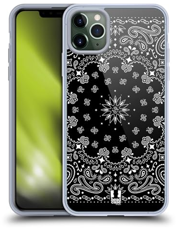 Head Case Designs Schwarz Klassische Paisleymuster Softgelhülle Kompatibel Mit Apple iPhone 11 Pro Max Und Kompatibel Mit Magsafe Zubehör