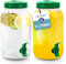HEFTMAN Plastic Drink Dispenser with Tap - 2 Pack 3L Cold Water Dispenser with Tap, Handle, Screw-Top Lid Fridge Water Dispenser Cocktails, Infused & Soft Drinks for BBQ's Parties Home (Green)