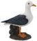 Aladeno Echte Möwenfigur, Möwenstatue, Seevogelfigur, Gartendekoration, mediterraner Stil, Ornament, Küstenstranddekorationen für Garten, Zuhause, Landschaft, Büro, Dekoration (Stehender Typ)