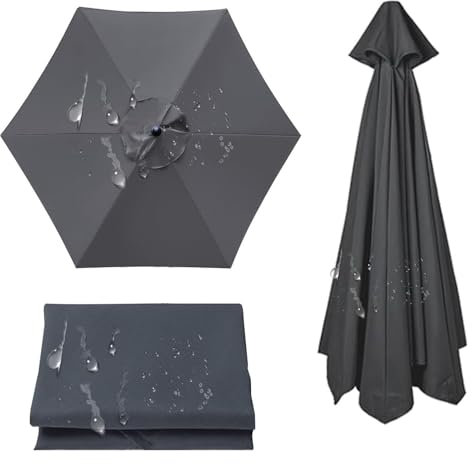 Sonnenschirm Ersatzbezug 6 Rippen 8 Rippen Rund Ersatztuch, 2M 2,30M 2,5M 2,7M 3,0M Sonnenschirm Bespannung, Ersatzstoff Für Garten-Sonnenschirm, Mit Schirmbelüftung, Waschbar(ZZ8,8 Ribs 9.8FT 300 CM)