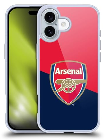 Head Case Designs Offizielle Arsenal FC Logo Blau Und Rot Wappen 2 Gelhülle [Militärischer Schutzgrad] Kompatibel Mit Apple iPhone 16 Und Kompatibel Mit MagSafe