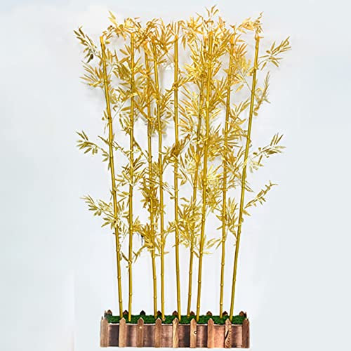 Goldener künstlicher Bambusbaum – Dekoration für Hochzeit/Bühne/Eröffnung/Party/Heim, künstliche Pflanzen als Raumteiler für Restaurants und Geschäfte, Bambus-Simulation (Farbe: 80 cm H Bamb