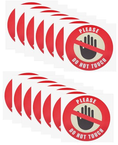 EMSea Vinyl-Aufkleber Do Not Touch, rund, 15,2 cm, für Wände, Autos, LKWs, Stoßstangen, Glasfabriken, Baustellen, 15 Stück