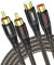 RAWAUX Cable de 2 RCA a 2 RCA, Chapado en Oro 2RCA Macho a Hembra Cable de Audio Estéreo Cable de Extensión para Amplificador, Cine en Casa, TV y Sistema HiFi 3m