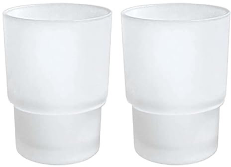 2 Stück Zahnbürstenbecher, Glas-Zahnputzbecher Ersatz für Wandmontage Ersatz Zahnbürstenbecher, Praktisch für Badezimmer, Haushalt