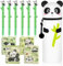 KDFSSIPE Panda Enfant Cadeau Anniversaire, 11Pcs Panda Thème Party, Trousse à Crayons en Silicone, Bloc-Notes en Spirale, Stylo Neutre Dessin Animé, pour Garçons et Filles Invités à Une Fête