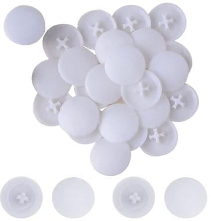 200PCS Plastic Screw Caps Nuts Bolts Covers Eccentric Wheel for Phillips Cabinet Screw Head Decor