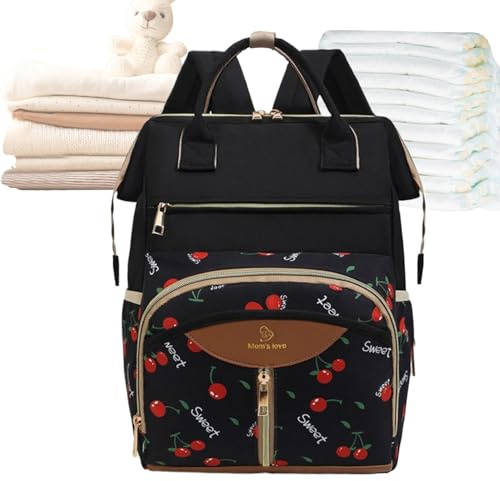 Bsbkoj Wickelbeutel -Rucksack - wasserdichtes Mutterschaft mit großer Kapazität für Papa, Mutter mit Aufbewahrungsfunktion, Baby -Kindertageshäuserwechsel für Vater, Frauen, Männer, Mädchen, R