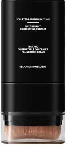 Halloween Concealer Foundation Stick | Doppelendiger Goth | Gesichtsbemalung Gothic Make-up mit Pinsel – für Frühling, Sommer, Winter, Tagzeit, Nacht, Party, Date, Büros, Reisen, Fotoshooting