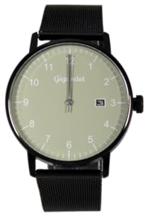 Gigandet Armbanduhr Herren Quarz Schwarz Edelstahl Datum Kaki G26-009