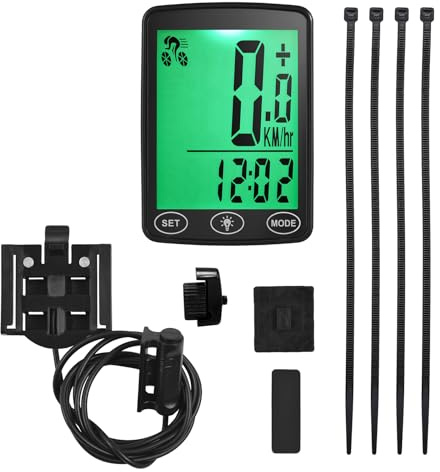 Bike Computer with Backlight Bicycle Speedometer Odometer Calorie Counter Temperature Display