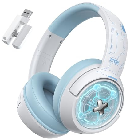 ONIKUMA GT802 Gaming Headset Triple Mode Low Latency RGB Light Wireless Headphone with USB Receiver Bluetooth 2.4G Black