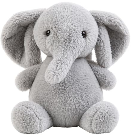 OhebEsx Elefant Kuscheltier, 18 cm Plüschtier, Weiches Stofftier Für Kinder, Schlafbegleiter Und Spielzeug, Ideal Für Zuhause Und Unterwegs, Kuscheliger Elefant
