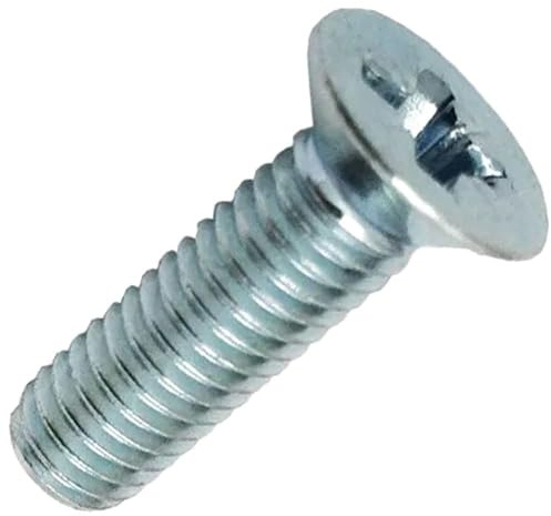 Machine Screw Pozi Countersunk Bright Zinc Plated M6 16mm Pack of 100