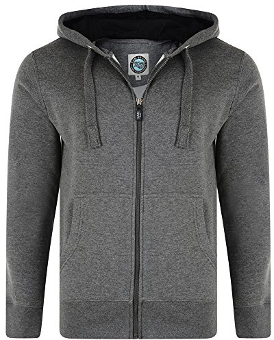 Kam Plain Zip Through Hoody 8XL Charco