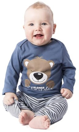 Baby - Jungen Schlafanzüge Kleiner Schmusebär, Blau, 86/92