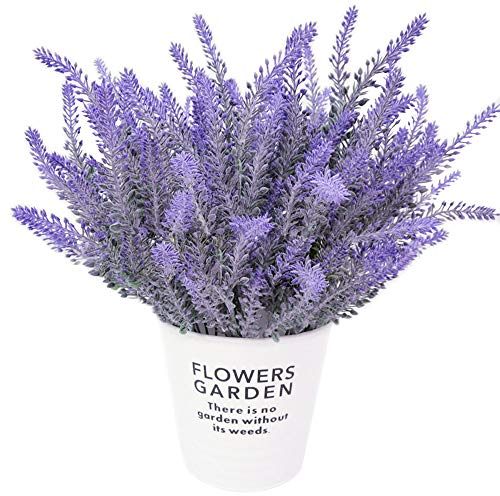 CattleyaHQ 4 Stück Künstliche Blume Lavendel, Simulation lila Lavendel Bouquet für Zimmer, Hochzeit, Party, Gartenhofdekoration