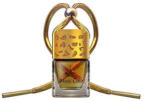 EL NABIL Musc Coco 6ml Autoduft Edel Lufterfrischer mit Holz - Diffuser - Premium Auto Parfum - mit Ätherischen Ölen