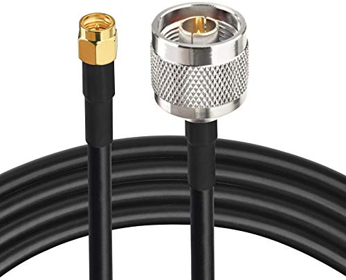 Superbat Typ N zu SMA Koaxialkabel 15ft N Stecker zu SMA Stecker RG58 Koaxial-Verlängerungskabel für ADS-B/Ham Radio/WiFi Celling Antenne oder Surge Arrester Verwendung
