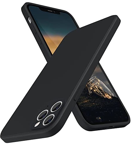 SURPHY Flat Silicone Case Compatible with iPhone 11 Pro Max Case, Liquid Silicone Slim Fit Case (Individual Protection for Each Len) for iPhone 11 Pro Max 6.5, Black