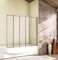 Aica Sanitär Badewannenaufsatz 120cm Badewanne Duschabtrennung Duschwand Dusche 5-tlg Höhe 140cm