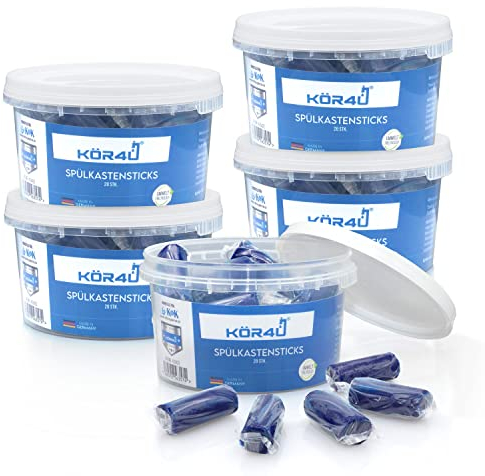 kör4u Spülkastensticks – 100 blaue Reinigungstabs für Duofresh, frisch, effektiv gegen Kalk & Ablagerungen, umweltfreundlich & biologisch abbaubar