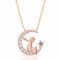 DESHOME Stern Zirkon kleiner Prinz Halskette S925 Sterling Silber Schlüsselbein Kette Anhänger Schmuck Geschenk Valentinstag/Verlobungsempfang/Jubiläum für Sie, Ehefrau, Rose Gold