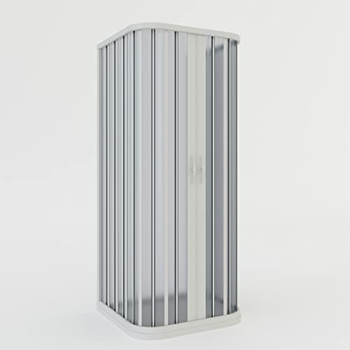 Box doccia a 3 lati in PVC a soffietto 70x80x70 cm H 185 mod. Narciso con apertura centrale