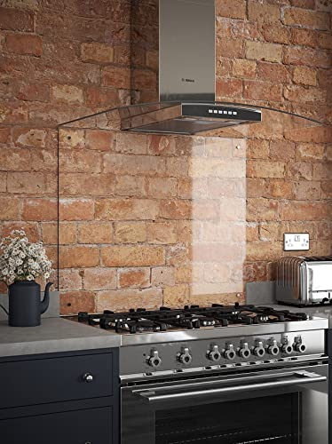 Clear Glass Kitchen Splashback 900mm x 750mm