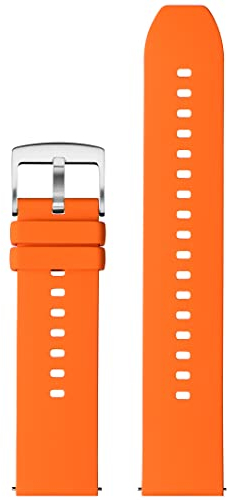 Stailer Uhrenarmband 22mm orange, aus hochwertigem Silikon, Ersatzarmband in 22 mm, Silikonarmband mit Edelstahl Metall Schließe für Herren und Damen