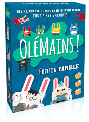 OLE MAINS ! Edition Famille | Jeu de société Familial et de soirée | Fous rires garantis pour toute la Famille, Adultes & Ados, Enfants & Amis, Dessiné en France Fabriqué en Europe 100% papier recyclé