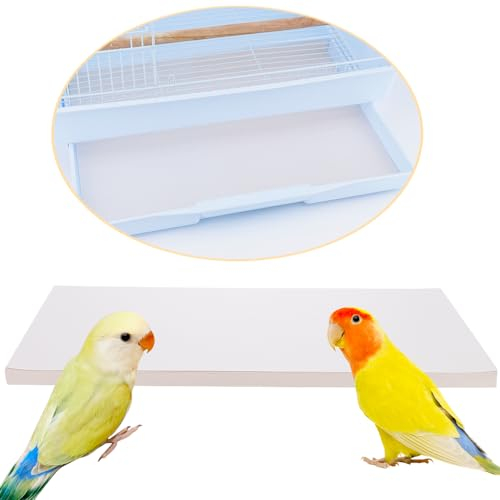 DQITJ 200 Stück große Vogelkäfig-Einlagen, Einweg-Papier, unbehandeltes Zellstoffpapier, Vogelkäfigeinlagen, vorgeschnittenes, saugfähiges Haustierkäfig-Kissen (55,9 x 27,9 cm)