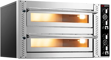 GGM Gastro | POE6630 | Elektro Pizzaofen - 6+6x 30cm (Breit) - Manuell