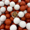 Dragées coeur caramel enrobées de chocolat lait | variation Terracotta et blanc mat 0.5kg | pas cher | environ 90 dragées | Fabrication artisanale en France