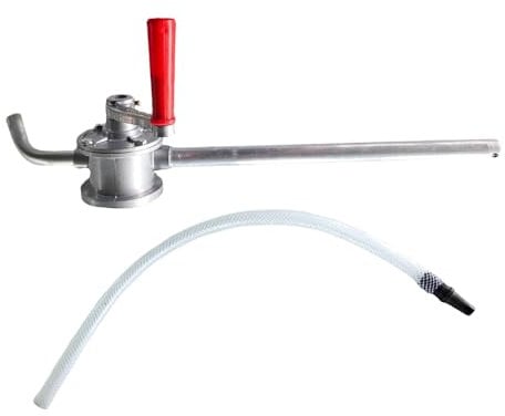 Generic Drum Rotary Hand Pump, Oil Transfer Pump Barrel Pump Extractor Aluminum Hand Crank Fuel Transfer Pump Hose for Automotive