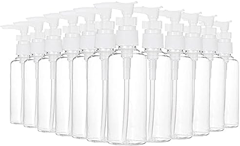 10 x 100ml PVC Pump Top Bottles Airline Airport Approved Compliant