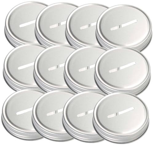 HOLIDYOYO 36pièces Couvercles à Vis Pour Bocaux De Couvercles De Conservation Idéals Pour Bricolage Et Canning Pratiques Pour Économiser Et Créer Des Tirelires